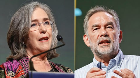 Paula Caballero, directora ejecutiva de la región de América Latina de The Nature Conservancy (TNC) y Mauricio  Cabrera, viceministro de Políticas y Normalización Ambiental del Ministerio de Ambiente y Desarrollo Sostenible.