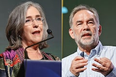 Paula Caballero, directora ejecutiva de la región de América Latina de The Nature Conservancy (TNC) y Mauricio  Cabrera, viceministro de Políticas y Normalización Ambiental del Ministerio de Ambiente y Desarrollo Sostenible.