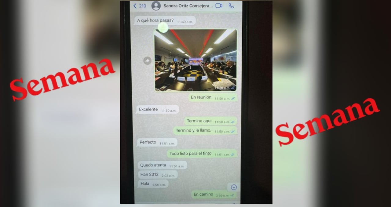 Chat entre Sandra Ortiz y Olmedo López