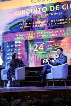 Leonor Hoyos, directora de Plataformas de conexión, y Sebastián Díez, presidente ejecutivo, de Inexmoda.